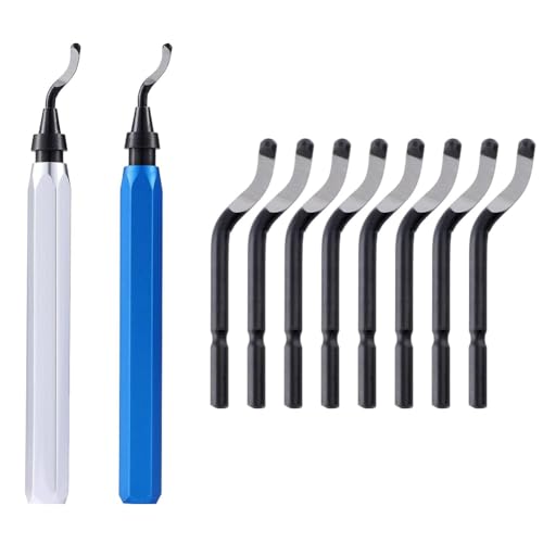 Vjsujehgy 2 Stück Entgratungswerkzeug + 10 Stück BS1010-Hochgeschwindigkeitsstahlklingen für Metallharz-PVC-Rohre Kupfer-Kunststoff-3D-Gedruckte Vjsujehgy 2 Stück Entgratungswerkzeug + 10 Stück BS1010-Hochgeschwindigkeitsstahlklingen für Metallharz-PVC-Rohre Kupfer-Kunststoff-3D-Gedruckte von Vjsujehgy