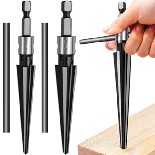 Vjsujehgy 2-Teiliger Hand-/Bohrer, 2-Fach Konische Reibahle, 6-Schlitz-Sechskant-Reibahle, 5–16 Mm/3–13 mm Konisches Zubehör-Teile-Set von Vjsujehgy