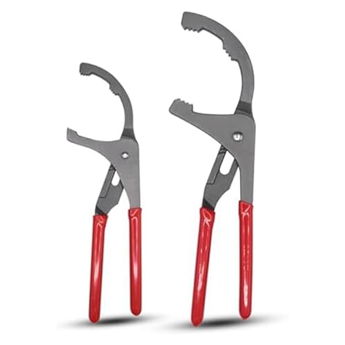 Vjsujehgy 2-Teiliges Ölfilter-Schraubenschlüssel-Set, 9 und 12 Ölfilterzangen Wie Abgebildet Aus Metall für die Meisten Autos, Lastwagen und Motorenfilter. von Vjsujehgy