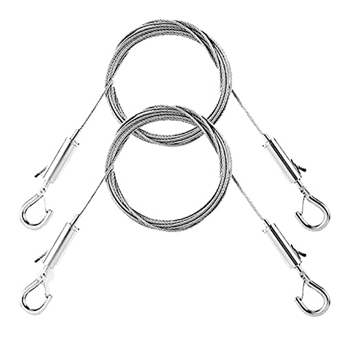 Vjsujehgy 2-Teiliges Set mit Verstellbaren Bildern zum AufhäNgen Von DräHten - Robuste Hardware, 1 M X 1,5 mm Edelstahlkabel zum AufhäNgen Eines Seils Vjsujehgy 2-Teiliges Set mit Verstellbaren Bildern zum AufhäNgen Von DräHten - Robuste Hardware, 1 M X 1,5 mm Edelstahlkabel zum AufhäNgen Eines Seils von Vjsujehgy