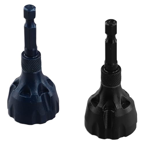 Vjsujehgy 2-Teiliges Wolframkarbid-Entgratungswerkzeug für Externe Fasen, 3-20 mm (1/8-3/4), Entgratungs- und Fasenbohrer (Schwarz + Blau) von Vjsujehgy
