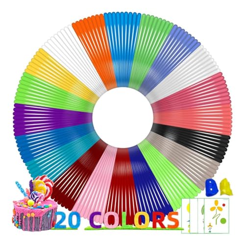 Vjsujehgy 20 Farben PLA 3 D Stift Filament Nachfüllungen, 1,75 mm 3 D Stift Filament, Farbe 16,4 Fuß, Insgesamt 328 Fuß, Kompatibel mit MYNT3 D 3 DP Ens Vjsujehgy 20 Farben PLA 3 D Stift Filament Nachfüllungen, 1,75 mm 3 D Stift Filament, Farbe 16,4 Fuß, Insgesamt 328 Fuß, Kompatibel mit MYNT3 D 3 DP Ens von Vjsujehgy