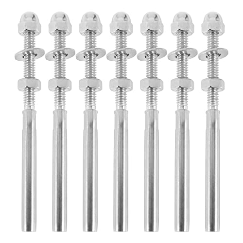 Vjsujehgy 20 Pack Gewinde Terminal Stud Edelstahl T316 Marine Grade Stud End Fitting Terminal für 3/16 Kabel Deck GeläNder Hand Swage Vjsujehgy 20 Pack Gewinde Terminal Stud Edelstahl T316 Marine Grade Stud End Fitting Terminal für 3/16 Kabel Deck GeläNder Hand Swage von Vjsujehgy