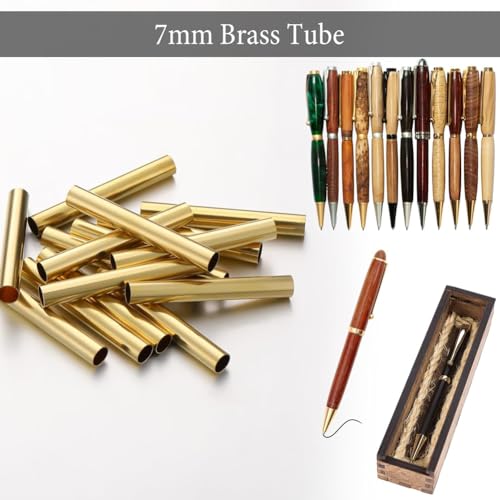 Vjsujehgy 20 Stück 7mm Slim Pen Pen Transfer Messingstift für DIY-Stiftherstellung Bürobedarf Geschenke von Vjsujehgy