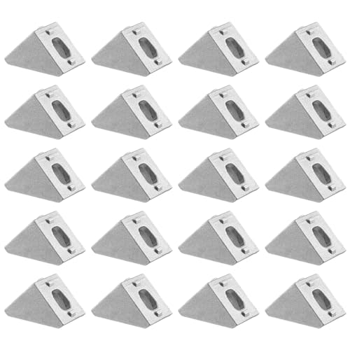 Vjsujehgy 20 Stücke 2020 Ecke Fitting Angle Aluminium 20 X 20 L Verbindungs Elemente Halterung Verbindungs Elemente Verwendung 2020 Industrielles Aluminium Profil von Vjsujehgy