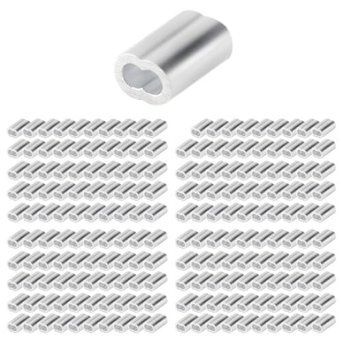 Vjsujehgy 200 StüCke 1/16 Kabel Ferrule Set Crimp Schleifen HüLse Aus Aluminium Legierung für Draht Seile Vjsujehgy 200 StüCke 1/16 Kabel Ferrule Set Crimp Schleifen HüLse Aus Aluminium Legierung für Draht Seile von Vjsujehgy