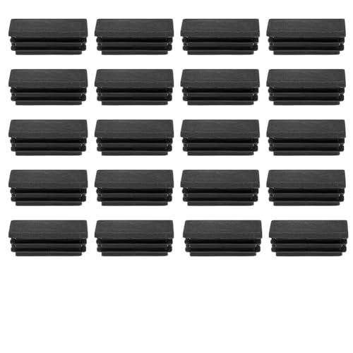 Vjsujehgy 200er Pack 1" X 2" Rechteck Endkappen Möbel Stuhlbeinkappen für Stuhl Tisch Hockerbeine von Vjsujehgy