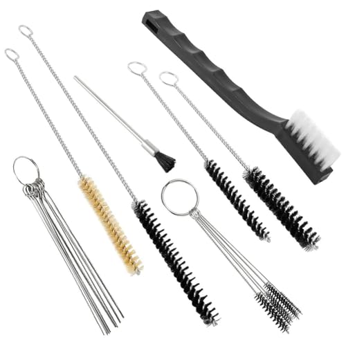 Vjsujehgy 21-Teiliges Mehrzweck-Reinigungsset für Farbspritzgeräte, Nylonbürsten, Minibürsten und Nadeln, Reinigungsbürste für Metallrohre von Vjsujehgy