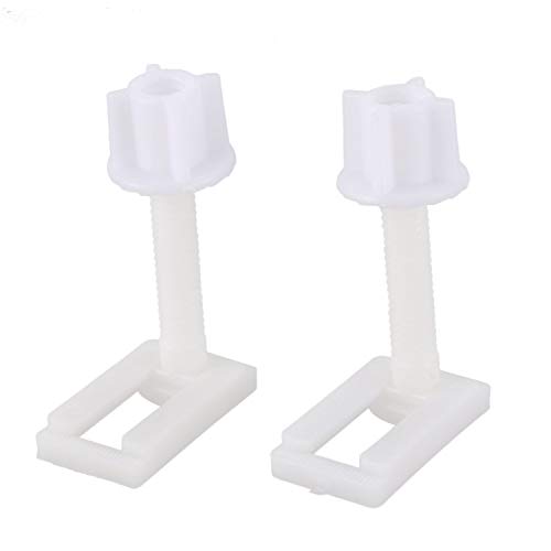 Vjsujehgy 2Pcs Diy Kunststoff Toilettensitz Schrauben Befestigungen Fit Toilettensitze Scharniere Reparatur Werkzeuge Typ Und Größe: 5# 4.4X2.4Cm von Vjsujehgy