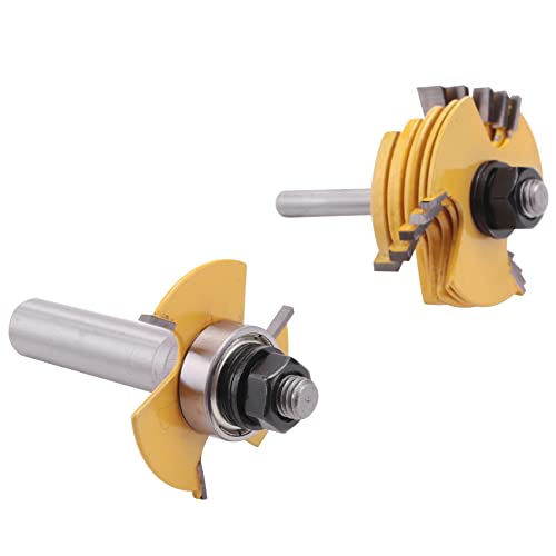 Vjsujehgy 2Pcs Slot Cutter 3 Fluegel Fraeser 1/2 & 1/4 Schaft einstellbare Holzbearbeitung Werkzeug Vjsujehgy 2Pcs Slot Cutter 3 Fluegel Fraeser 1/2 & 1/4 Schaft einstellbare Holzbearbeitung Werkzeug von Vjsujehgy