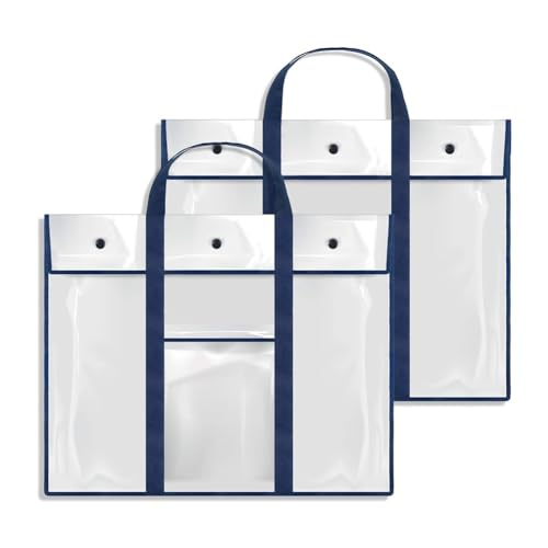 Vjsujehgy 2er-Pack Große Poster Aufbewahrungstaschen, 80 X 64 Cm, Pinnwandhalter, Kunstportfolio-Behälter für Lehrer-Klassenzimmer von Vjsujehgy