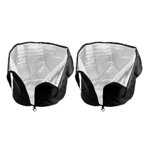 Vjsujehgy 2er Pack Pflanzentopf-Abdeckungen zum Schutz Vor Winterfrost 18" X 20" Frostschutzabdeckung für Outdoor-Pflanzen und Sträucher in Schwarz von Vjsujehgy