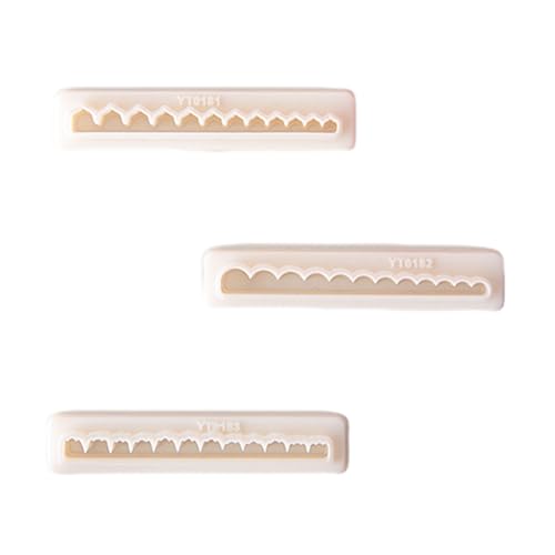 Vjsujehgy 3 Stück Blumen-Streifenschneider, Scharfer Polymer-Ton-Ausstecher für Schmuck, Ohrringe, Kuchen, Cupcake-Dekorationen von Vjsujehgy