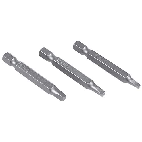 Vjsujehgy 3 Stuecke 50 Mm 1/4 Sechskant Bits Vierkant Schraubendreher Bits S2 Stahl Magnetische Schraubendreher Bits Set Hand Werkzeuge von Vjsujehgy
