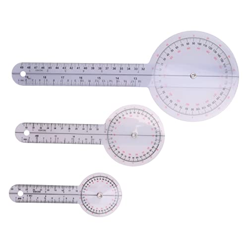 Vjsujehgy 3-Teiliges Goniometer 6/8/12 Therapie Messer Werkzeug Messen Lineal 360 Grad Universell von Vjsujehgy