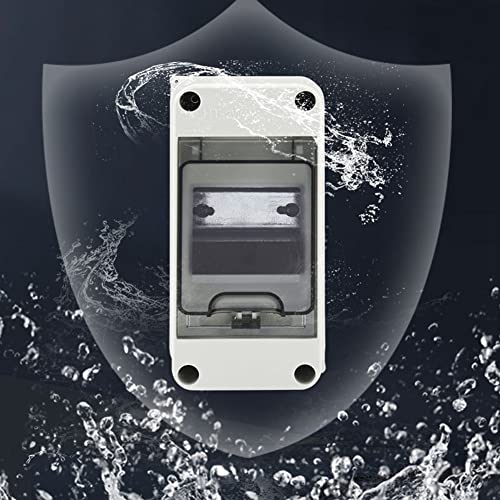 Vjsujehgy 3-Wege-Verteiler-Schutzbox, Wasserdichte Transparente Abdeckung 3 DIN-Schienen-Verteiler-Anschlussdose für Den AußEnbereich, 2 StüCk von Vjsujehgy