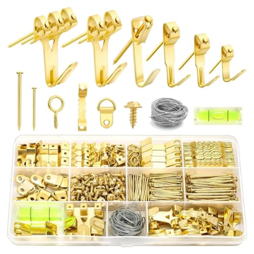 Vjsujehgy 372-Teiliges Bildhaken-Set für Harte Wände, Bildaufhängeset für die Befestigung Von Bilderrahmen, Bildhängerset mit Haken, Sägezahn Vjsujehgy 372-Teiliges Bildhaken-Set für Harte Wände, Bildaufhängeset für die Befestigung Von Bilderrahmen, Bildhängerset mit Haken, Sägezahn von Vjsujehgy