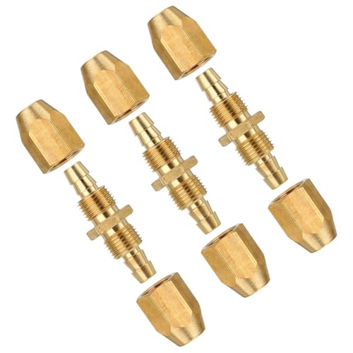 Vjsujehgy 3er-Pack Luftschlauch-Reparaturset, 3/8-Luftschlauch-Spleißer, Massives Messing, Wiederverwendbares -Spleißer-Reparaturset von Vjsujehgy