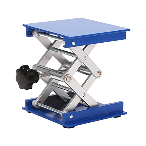 Vjsujehgy 4 Aluminium Legierung Labor Hubtisch Schere Heber Hebebühne/Klappbare Hubtisch Pad Höhenkontrolle perfekt Arbeit, Physikalische, Chemische Und Biologische Experimente von Vjsujehgy