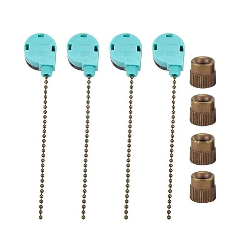 Vjsujehgy 4 StüCke Deckenventilator Schalter ZE 268S6, 3 Geschwindigkeit 4 Draht Geschwindigkeitsregler Zugkette Schnur GeräTe Schalter Teile (Bronze) von Vjsujehgy