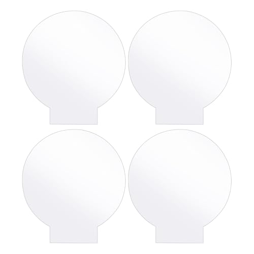 Vjsujehgy 4 StüCke Klare Acrylplatte Runde Platte (4Mm) Kunststoff Acrylplatte für LED Lichtsockel,Schild,DIY Bildschirm Projekte von Vjsujehgy