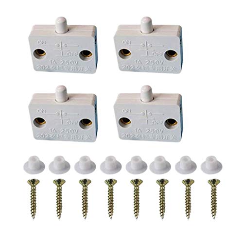 Vjsujehgy 4 StüCke Schrank TüR Schalter SchräNke für Schrank Lampen Schalter ÖFfnen bei Geschlossener TüR Anwendbar für 12V 24V 110V Vjsujehgy 4 StüCke Schrank TüR Schalter SchräNke für Schrank Lampen Schalter ÖFfnen bei Geschlossener TüR Anwendbar für 12V 24V 110V von Vjsujehgy
