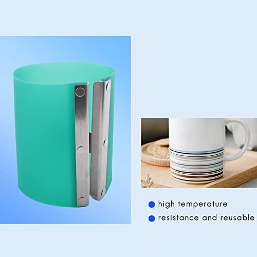 Vjsujehgy 4 StüCke Silikon Becher Wrap für Sublimations Becher 11OZ Becher Wraps für Sublimation in Ofen 3D Silikon Becher Wrap Sublimation von Vjsujehgy