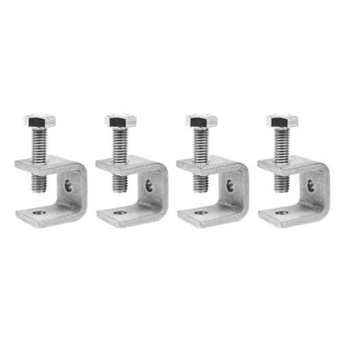 Vjsujehgy 4 Stück C-Klemme Backen C-Klemme Stahlrohr Vierkantklemme Zugring Verstellbarer Fester Halterclip Multifunktions-Hardware-Befestigungselemente von Vjsujehgy
