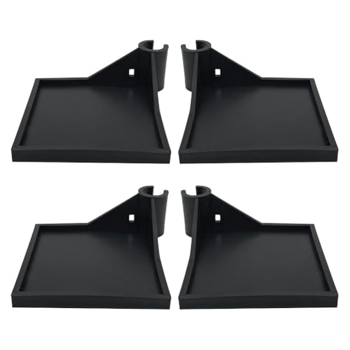 Vjsujehgy 4 Stück Eckregal für Growzelte, 16 mm Growzelt-Zubehör, Growzelt-Regale zum Platzieren der Hygrometer-Kamera, Schwarz von Vjsujehgy