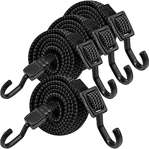 Vjsujehgy 4 Stück Expander mit Haken 100 cm Verstellbarer Gummigurt für Fahrradträger, Motorräder von Vjsujehgy