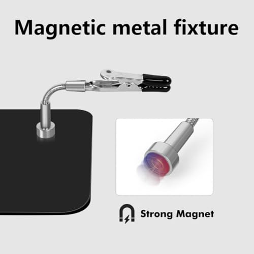 Vjsujehgy 4 Stück Flexibler Schwanenhals Aus Metall mit Krokodilklemmen für Helfende Hände, Dritte Hand, Werkzeug, Autoelektronik von Vjsujehgy