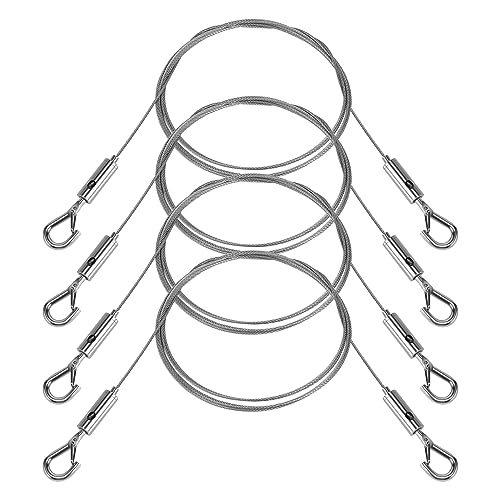 Vjsujehgy 4-Teiliges 2 M X 1,5 mm Verstellbares Draht-Set zum Aufhängen Von Bildern, Hält Bis zu 30 Kg. von Vjsujehgy
