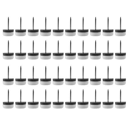 Vjsujehgy 40 StüCke Verdickt MöBel Gleiten, Nagel auf Nylon Slider Pad Boden Schutz für Bein FüßE Stuhl Tisch Sofa (18 Mm oder 0,7,) von Vjsujehgy