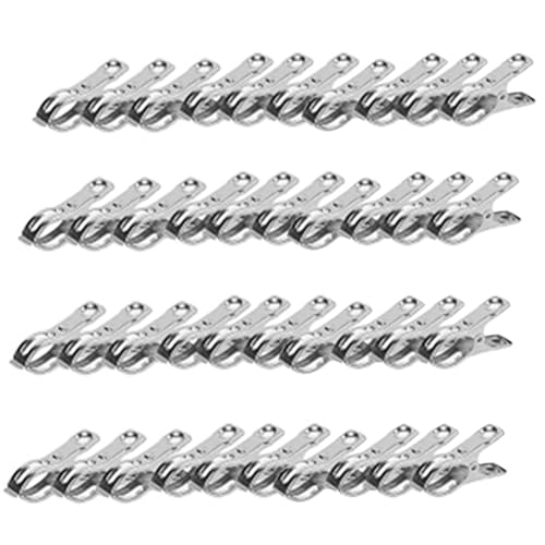 Vjsujehgy 40-Teilige Gartenclips Silber Edelstahl für Verschiedene Gewächshaus- und Gartenanwendungen von Vjsujehgy