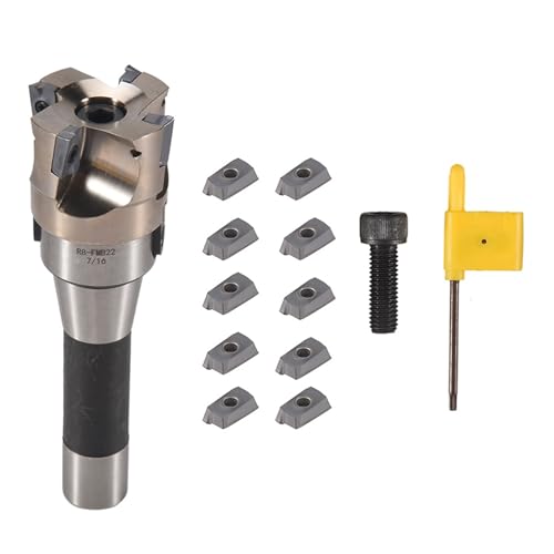 Vjsujehgy 400R 50 MM FräSen CNC StirnfräSer Cutter Kit + 10 StüCke APMT1604 Wendeplatten + R8 Schaft Dorn für Werkzeug Maschine von Vjsujehgy
