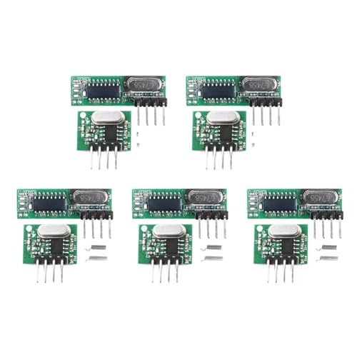 Vjsujehgy 433 MHz Superheterodyne HF-Empfänger- und Sendermodul, Funkmodul, DIY-Kit, Antenne Vjsujehgy 433 MHz Superheterodyne HF-Empfänger- und Sendermodul, Funkmodul, DIY-Kit, Antenne von Vjsujehgy