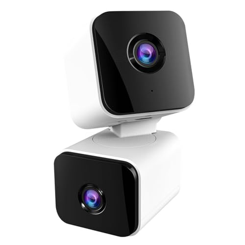 Vjsujehgy 4MP Tuya WiFi Kamera Dualobjektiv Doppelschirm-Menschenverfolgung Ai-Menschenerkennung Videoüberwachung Kamera EU STECKER von Vjsujehgy