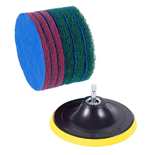 Vjsujehgy 5 Bohr Maschine Power BüRste Fliesen WäScher Scheuer SchwäMme Reinigungs Set, Hoch Leistungs Haushalts Reinigungs Werkzeug (Bohrer Nicht im Liefer Umfang Enthalten) von Vjsujehgy