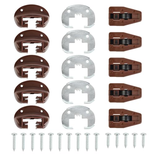 Vjsujehgy 5 Sets Ersatzzubehör, Schubladenschienen-Gleitset, Schienen-Schubladenführungen, Möbelteile für Kommoden, Schränke und Nachttischschubladen von Vjsujehgy