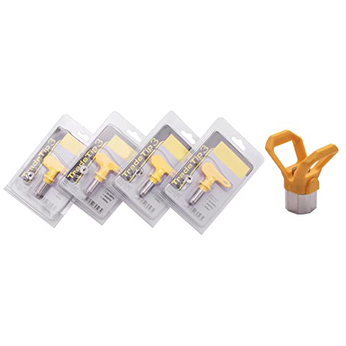 Vjsujehgy 5 StüCke Reversible Airless Farb DüSen mit Spitzen Schutz Set, Spritz GeräT und Spritz Teilen (215 315 417 523) von Vjsujehgy