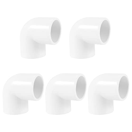 Vjsujehgy 5 Stueck 20mm Durchmesser 90° Kruemmer PVC-Rohr-Fittings-Adapter-Verbindungsstueck von Vjsujehgy