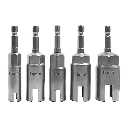 Vjsujehgy 5-Teiliges Steckschlüssel-Set mit 1/4-Sechskantschaft, Schlitz, Flügelmuttern, Bohrer, Steckschlüssel, Werkzeugset für Panel von Vjsujehgy