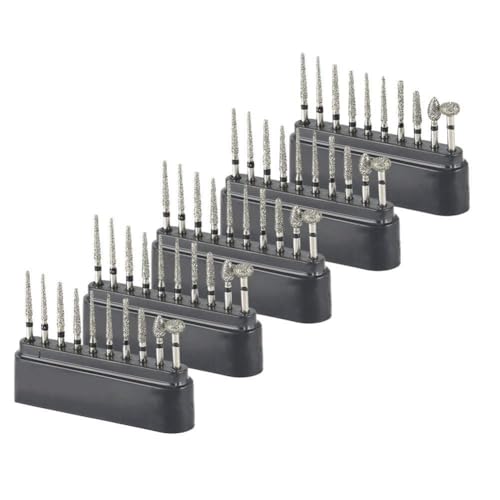 Vjsujehgy 50 Stück 1,6 mm FG-Bohrer, Schwarz, Hochgeschwindigkeits-Polierzubehör zum Schneiden, Schnitzen, Formen, Ausbessern, Gravieren und Fertigstellen von Vjsujehgy