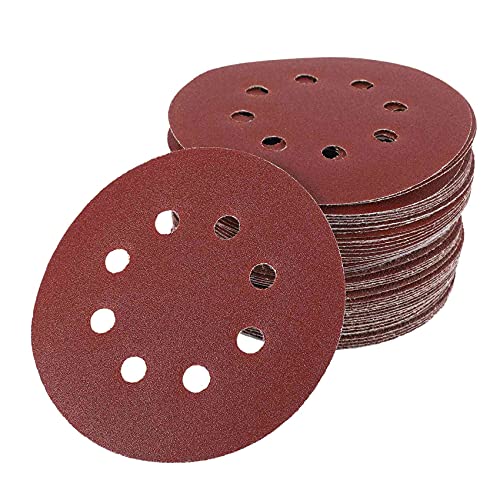 Vjsujehgy 50 Stücke 5 125 Mm Runde Schleifpapier Acht Loch Scheibe Sand bleche Körnung 40/60/80/120/240 Haken und Schlaufen schleif scheibe Polnisch von Vjsujehgy