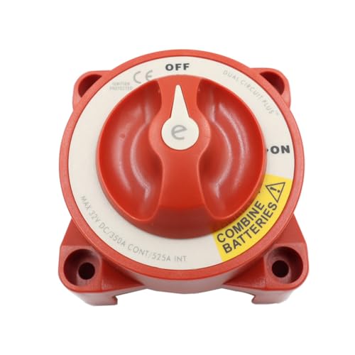 Vjsujehgy 5511E Dual Circuit Plus Batterie-Drehschalter-Trennschalter, Trennschalter, 12 V–32 V, 350 Ampere, E-Serie, für Auto, Schiff, Schnellboot, Langlebig von Vjsujehgy