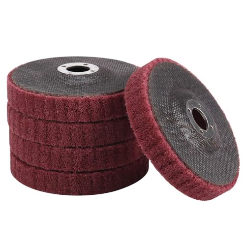 Vjsujehgy 5Pcs 4 Nylon Fiber Flap Disc Polierschleifscheibe, Scheuerschwamm Polierscheibe für Winkelschleifer von Vjsujehgy