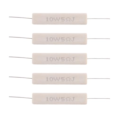 Vjsujehgy 5pcs Drahtwicklung keramisch Zement-Widerstaende 5 Ohm 10W Watt 5% von Vjsujehgy