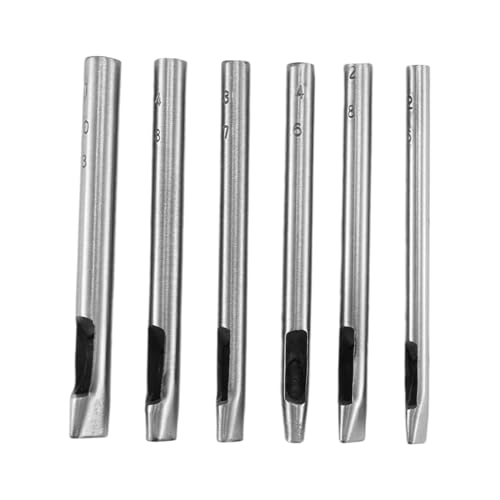 Vjsujehgy 6 Größen Ovaler Locher für Leder, 6 Mm-10 Mm, Hohles Lederhandwerk, Handstanzwerkzeug-Set für Lederhandwerk. von Vjsujehgy