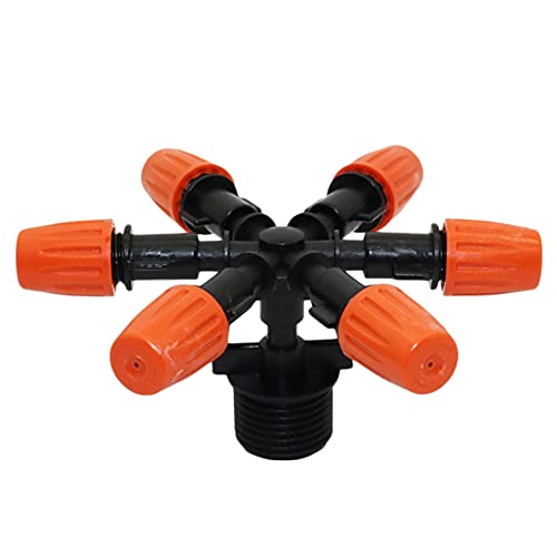Vjsujehgy 6 Kopf Multi Lärm Sprinkler Mit 1/2 Außen Gewinde Einstellbar Sprühgerät Gewächs Haus Industrie Kühlung Fogger Düse 1 Stück von Vjsujehgy