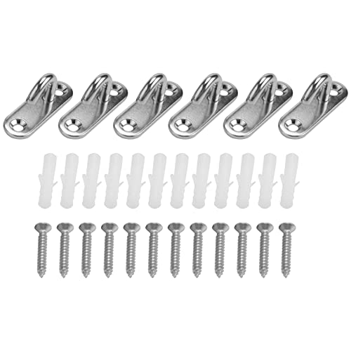 Vjsujehgy 6 Paket Edelstahl Decken Haken M5 Ovale Offene Haken Polster Platte Ankerschraube Wand Halterungs Haken für Pflanzen Korb von Vjsujehgy